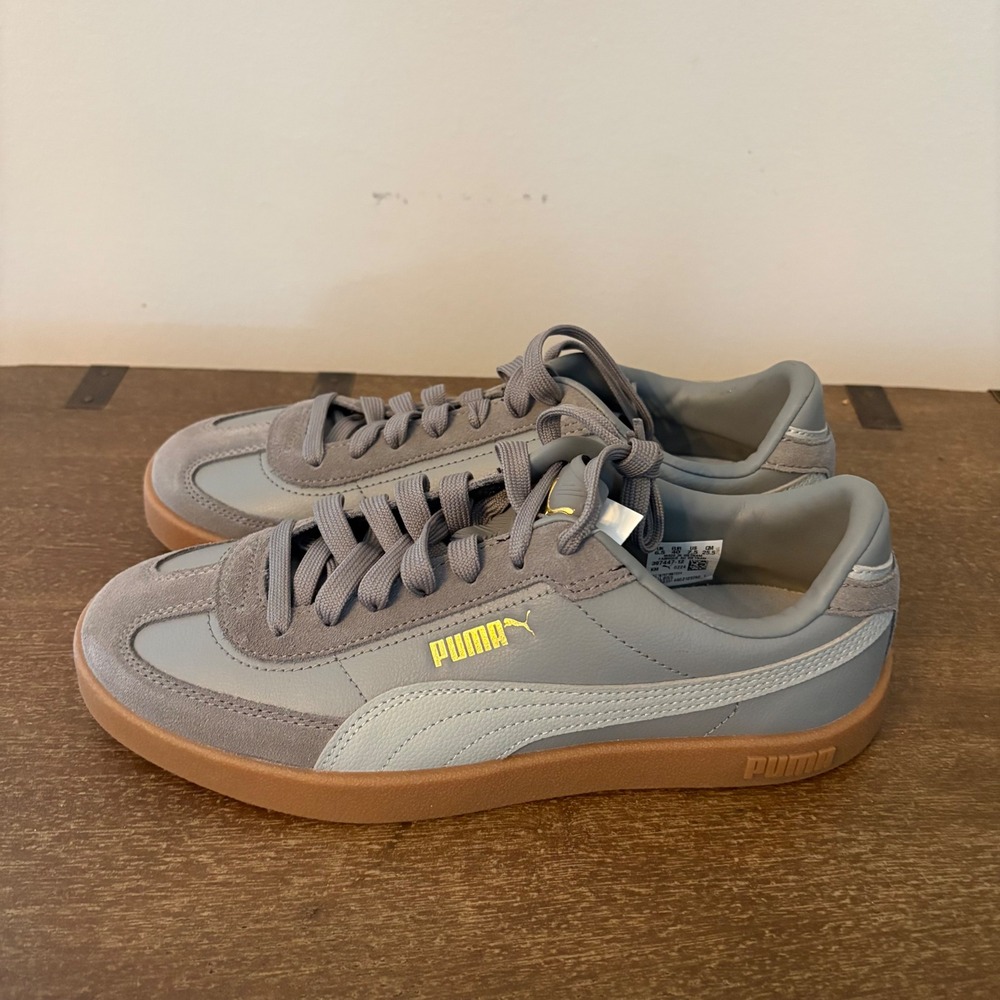 Puma Club II Era Mens Sneakers Grey White Gum Sole 397447-12 Size 7.5